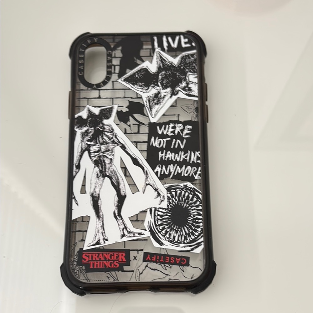 Casetify Stranger Things Black and White Phone Case IPHONE XS